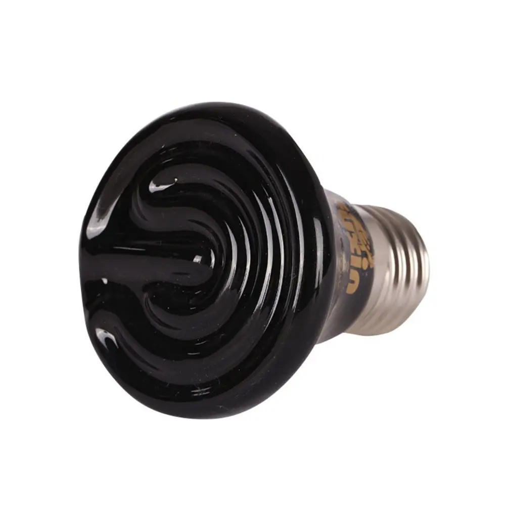 Нагревательная лампа для домашних животных черная инфракрасная керамическая