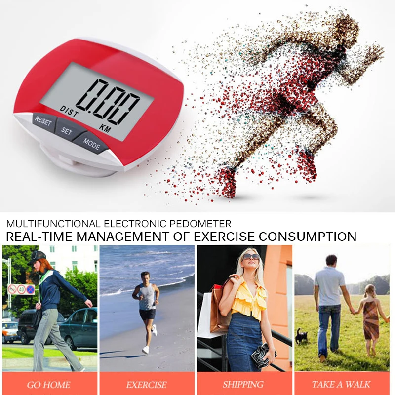 Новый мульти Функция ЖК дисплей шагомер с подсчет калорий для прогулок либо