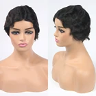 Ретро-волосы короткие прямые волосы боб фальшивые волосы не кружевные передние человеческие волосы парик с челкой для женщин бразильские человеческие волосы парик под искусственными волосами