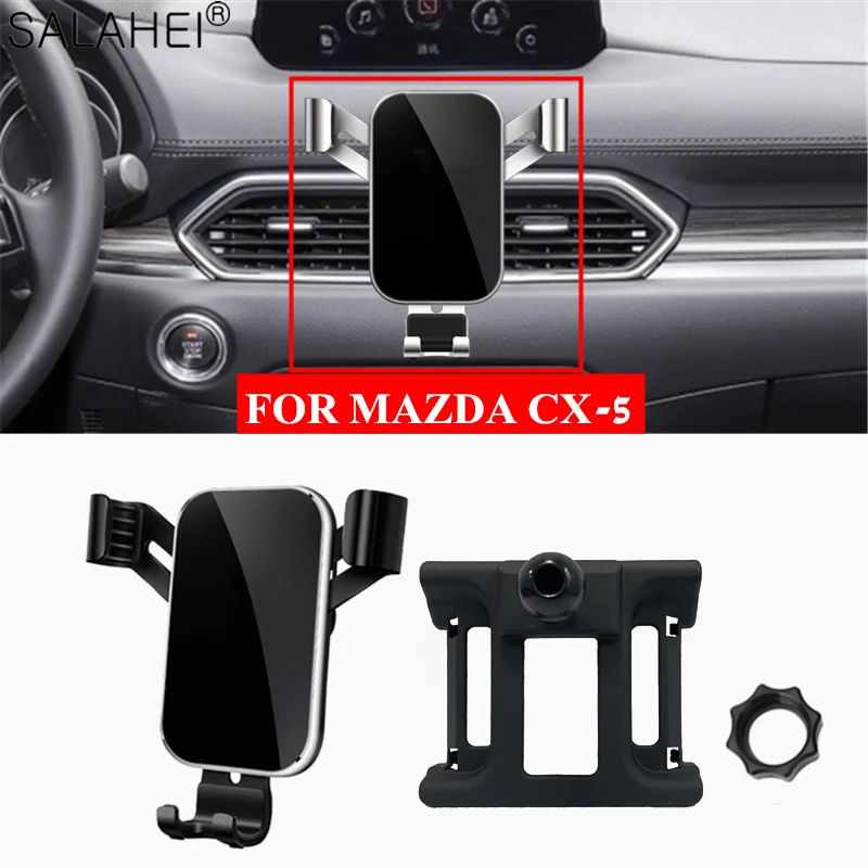 

Mobile Phone Holder For Mazda CX-5 2017 2018 2019 Dashboard Mount GPS Phone Holder Clip Stand in Car For IPhone 11 Xiaomi Huawei