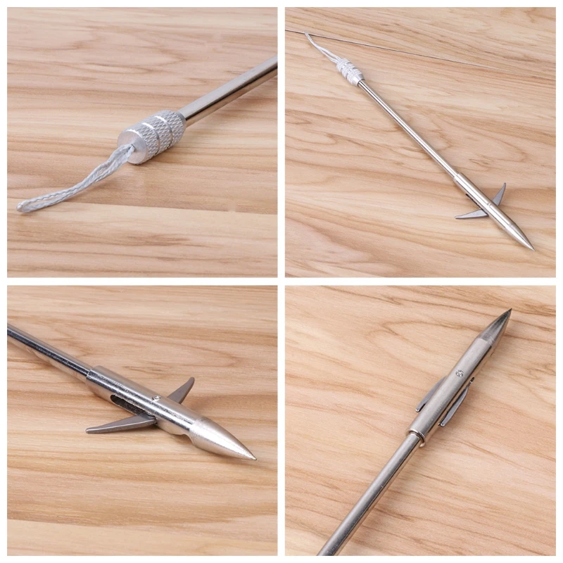 

Fishing Broadhead Arrow Stainless Steel Catapult Slingshot Bow Hunting Fish Dart