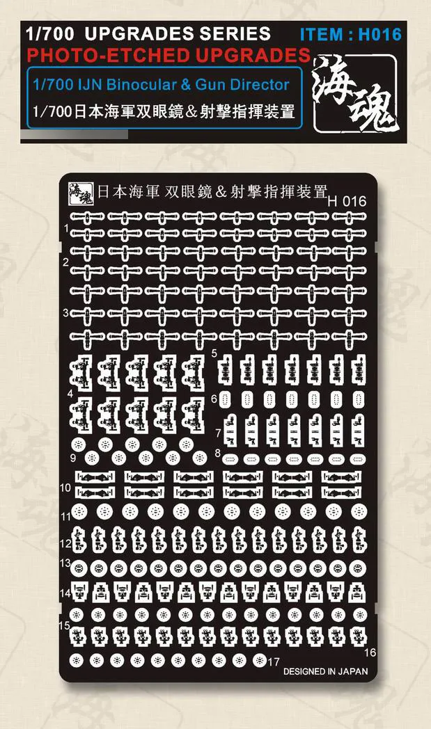 

Ocean Spirit 1/700 IJN Binocular & Gun Director H016 Etching Sheet Model Accessory