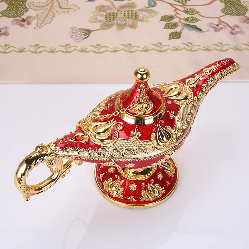 

WHYOU Big Size 22cm Lamp Wishing Lamp Classic Metal Crafts Home Creative Decoration Gift Tulip