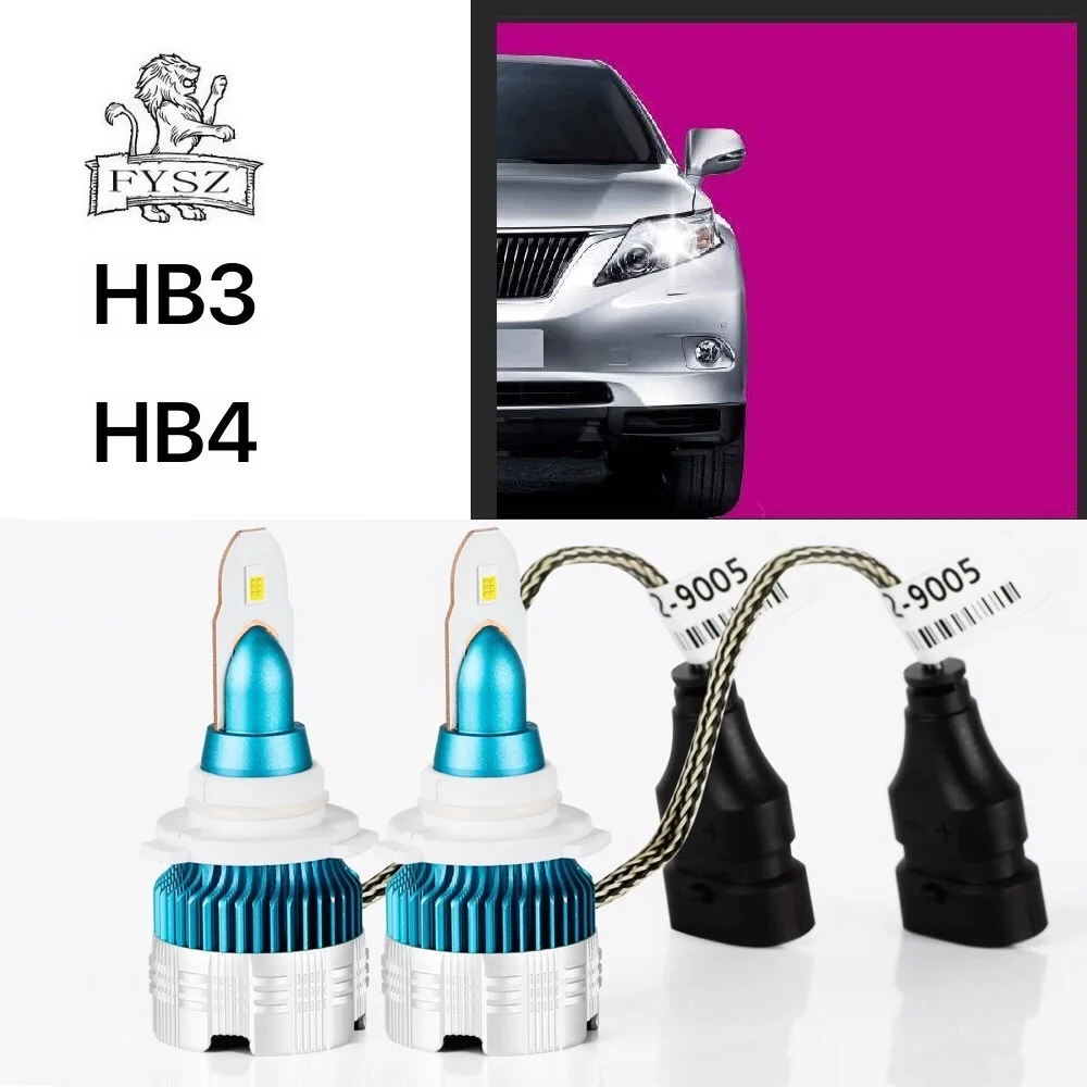 2 шт. 9005 HB3 9006 HB4 светодиодный лампы для автомобильных фар 50 Вт 8000 К COB 1860 супер яркий