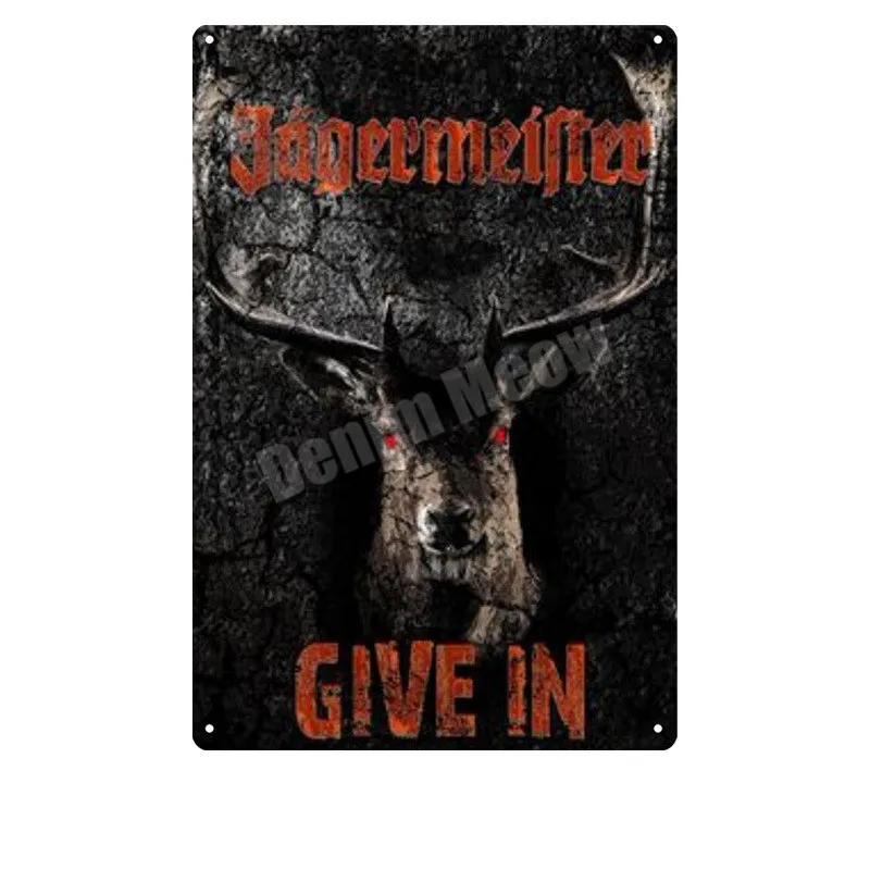Jagermeister винтажная металлическая жестяная вывеска, украшение для паба, бара, олень, пивная рекламная тарелка, ликер, пивная настенная наклейка, домашний декор, N276 - Цвет: X