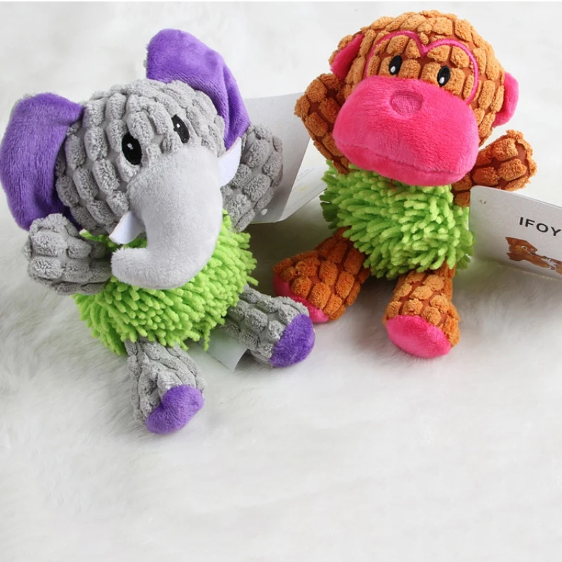 1 шт. прочный плюш животное собака пищащие игрушки делая звук жевательные для