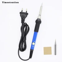 timostention adjustable temperature 220v eu household electric soldering iron electronic repair welding gun tool brand iron tip