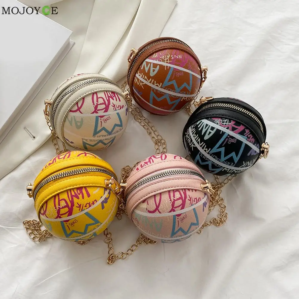 

Модная женская сумка-мессенджер через плечо из искусственной кожи с сферическим принтом, повседневная женская маленькая сумочка на цепочк...