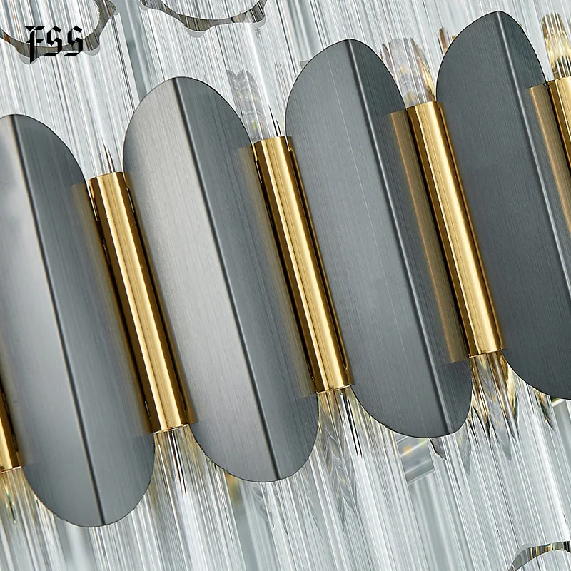 Новинка хром круглая хрустальная люстра Fss для гостиной светодиодная лампа