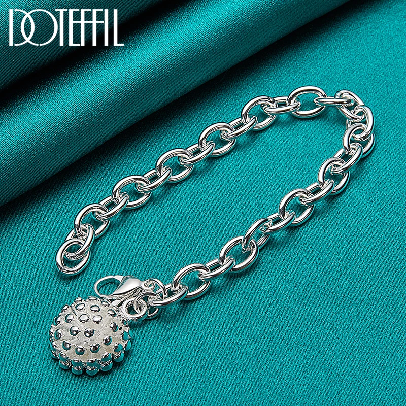 Браслет DOTEFFIL из стерлингового серебра 925 пробы с подвеской кораллового