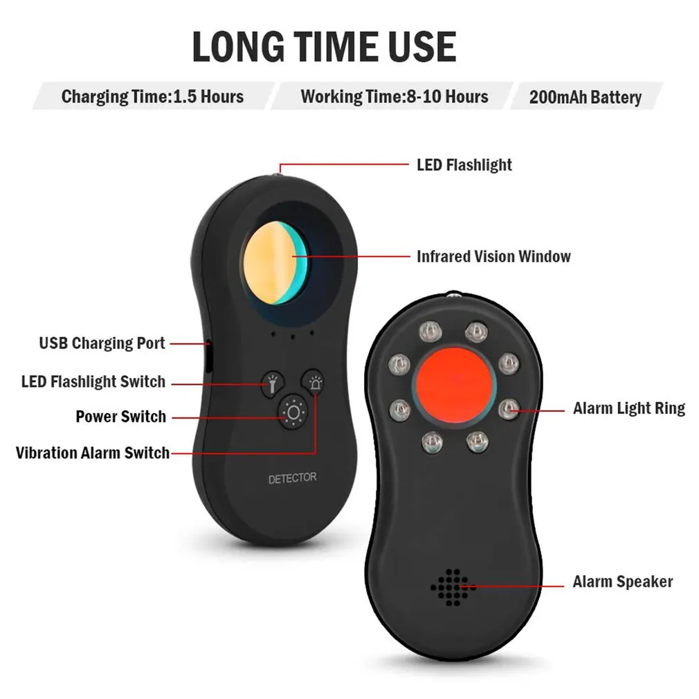 Антиканальный детектор камеры многофункциональный антишпионский камера