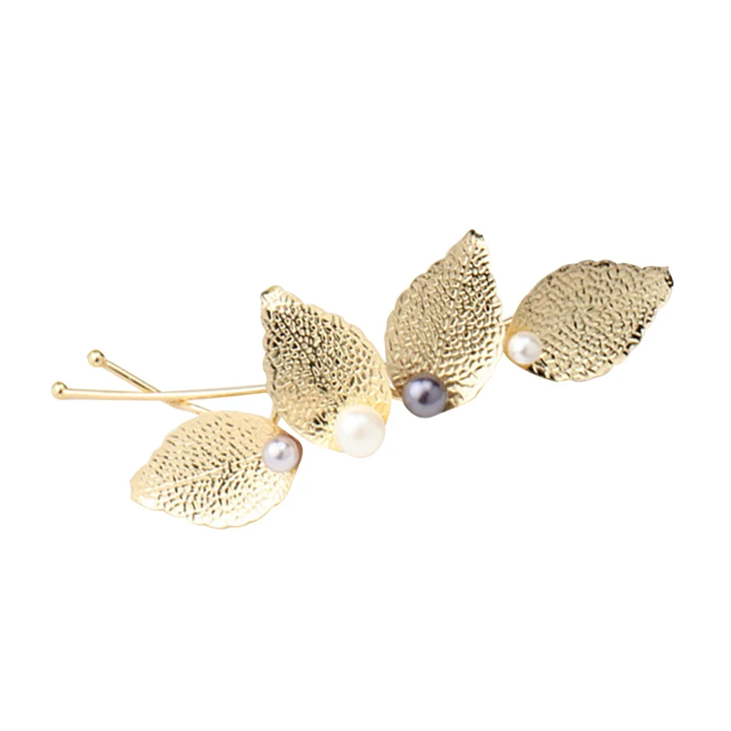 Gold Leaves M MISM, Корейская Милая Красная заколка для волос с цветком вишни, женская заколка, заколка, аксессуары для волос для женщин, заколки для волос - Цвет: Gold Leaves