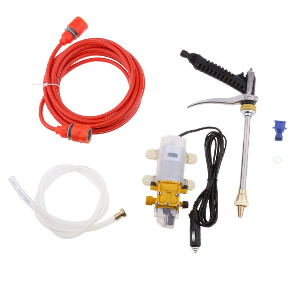 Дешево Портативный комплект для мойки автомобиля, автомойка высокого давления, шланг 1 м, труба 6 м