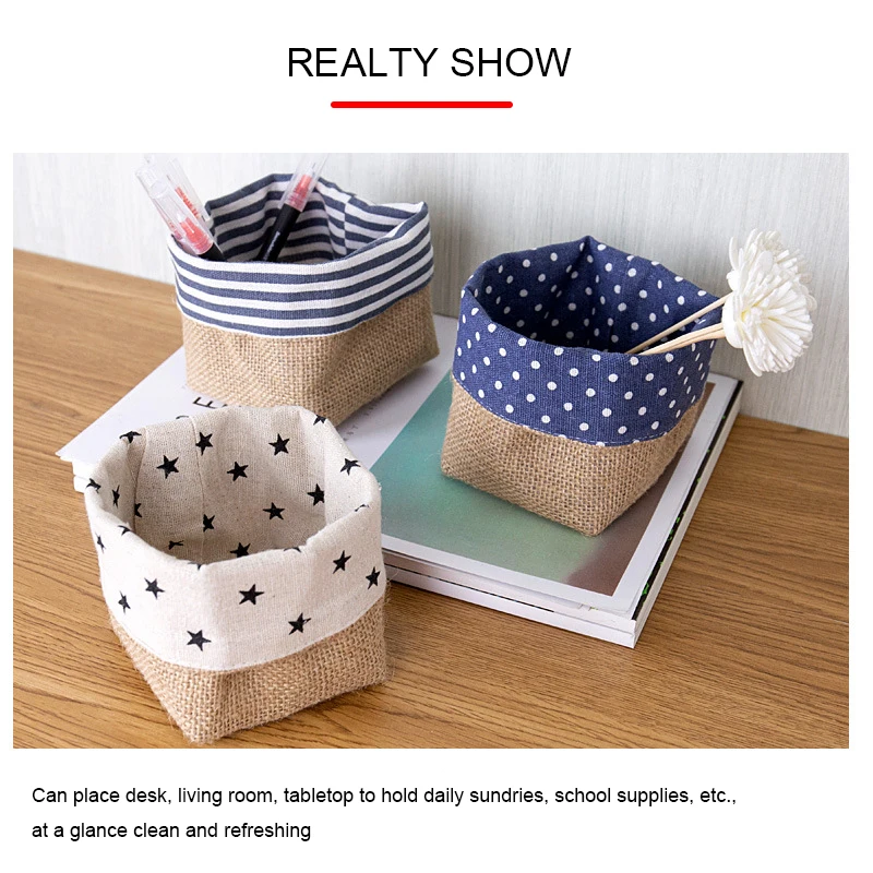 Небольшой мешок всякой всячины Органайзер косметический хлопок хранения из