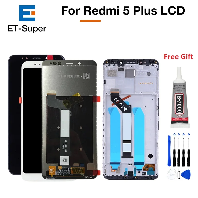 ЖК дисплей для Xiaomi Redmi 5 Plus сенсорный экран 100% дюйма FHD 99 дигитайзер в сборе сменный