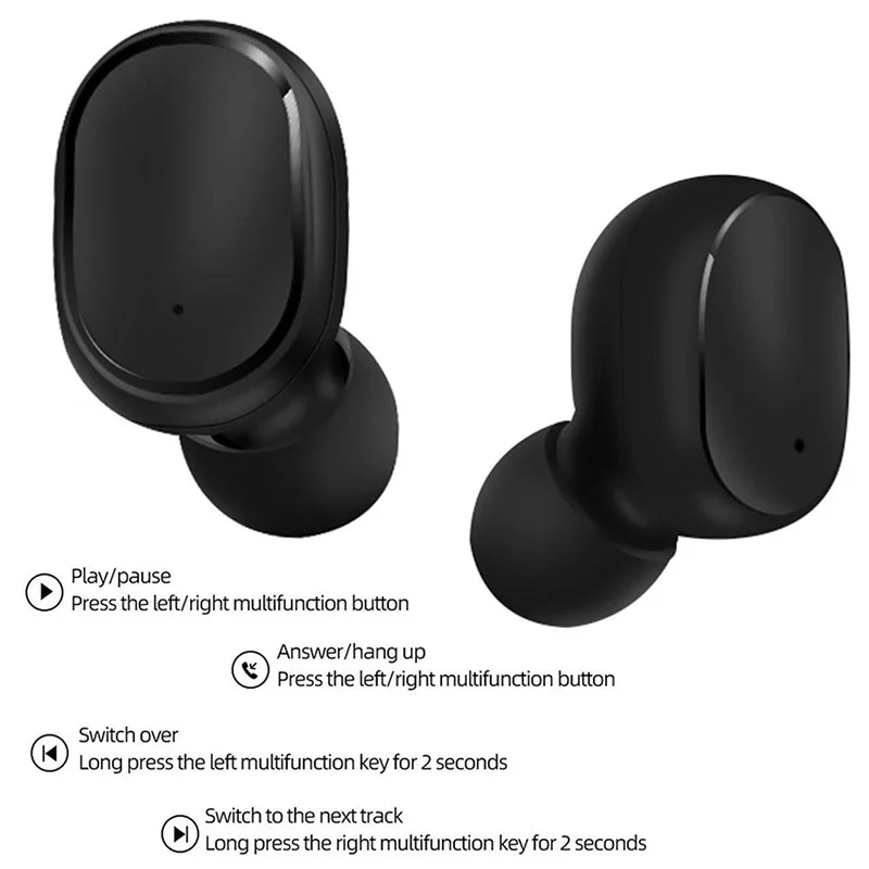 A6S bluetooth наушники, гарнитуры для Redmi Air Dots беспроводные наушники 5,0 TWS наушники с шумоподавлением микрофон наушники для Xiaomi