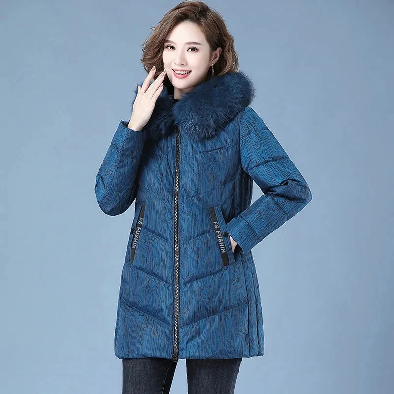Женские куртки парки 2021 новая зимняя куртка меховой воротник с капюшоном пальто