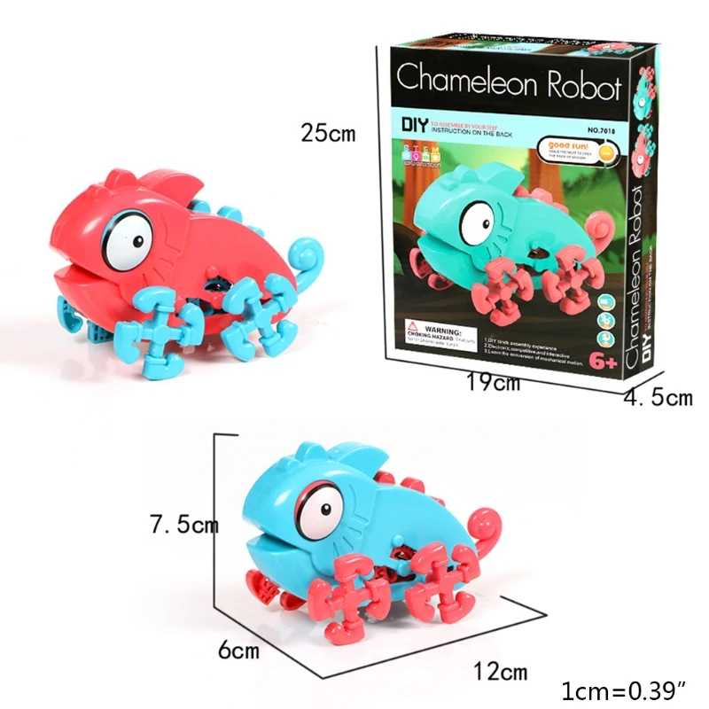 

2021 Mini Animals Lizard DIY Toys Model Education Sturdy Non-toxic ABS Material Electric Assembly Interesting Gifts For Kids