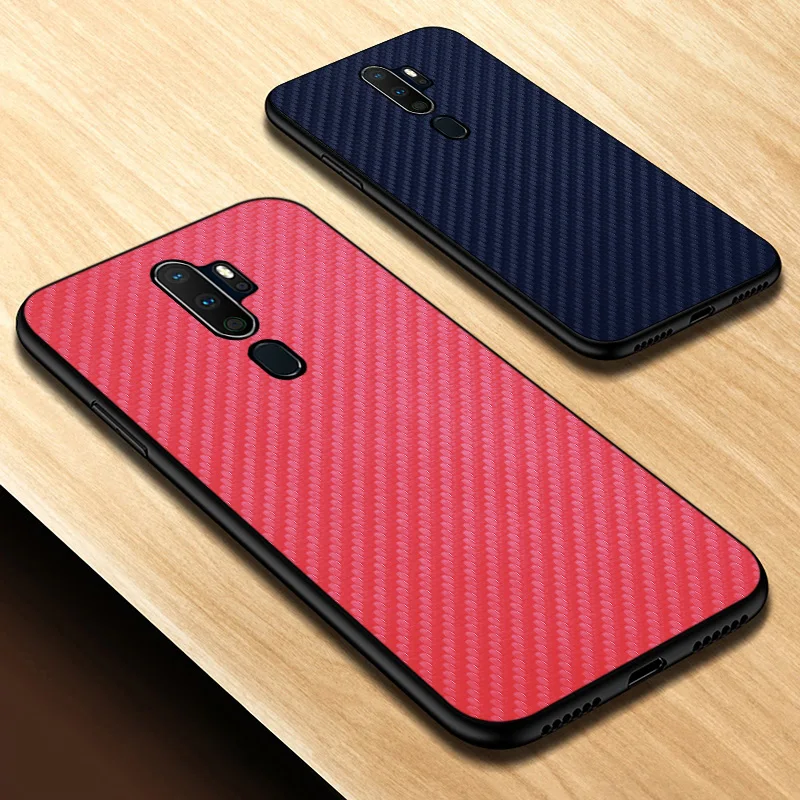 Чехол из углеродного волокна для OPPO A9 A5 2020 A11X A1K A3 A52 A92 A7 A7X F9 A91 чехол s F11 F7 R11 R11S Realme XT