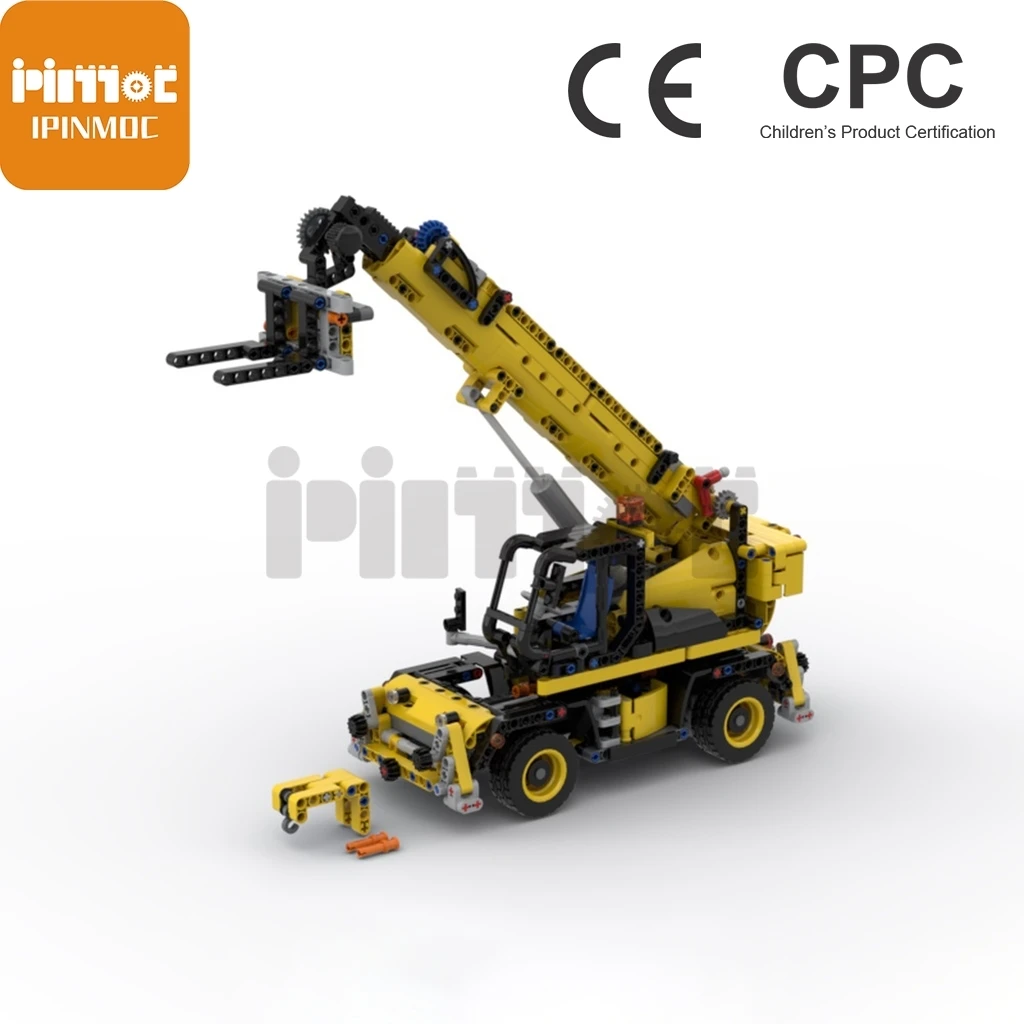 

MOC-43871 Forklift Roto Telehandler Compatible with 42108 Small Particle Building Block 942+Pcs