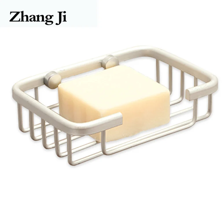 

ZhangJi Alloy Soap Shelf Bathroom Shower Soap Holder Container Kitchen Sink Sponge Box Stainless Bathroom Accessory Soap Box