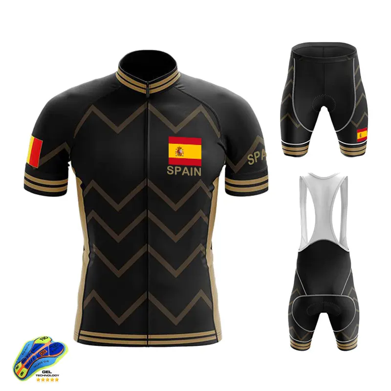 Испанская велосипедная команда форма 2021 летняя Джерси быстросохнущая Мужская