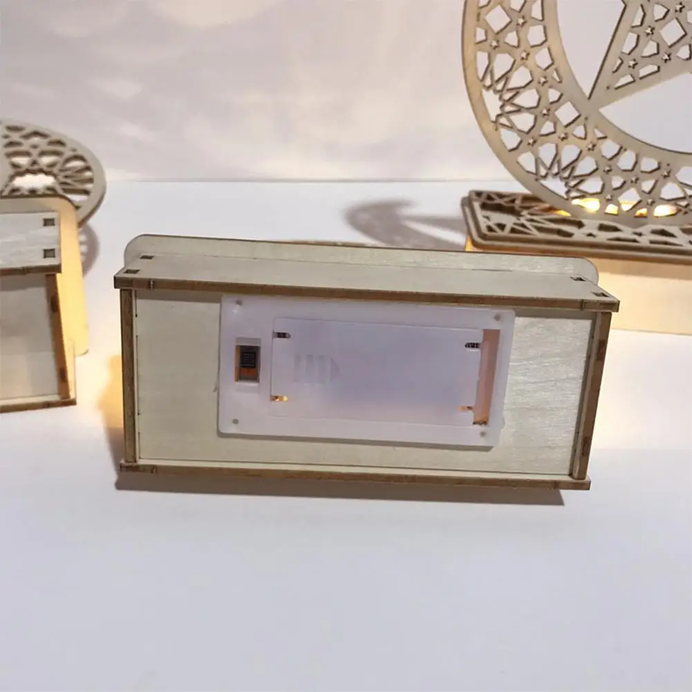 Ночник светильник ИД украшение Мубарак светодиодный Деревянный DIY лампа