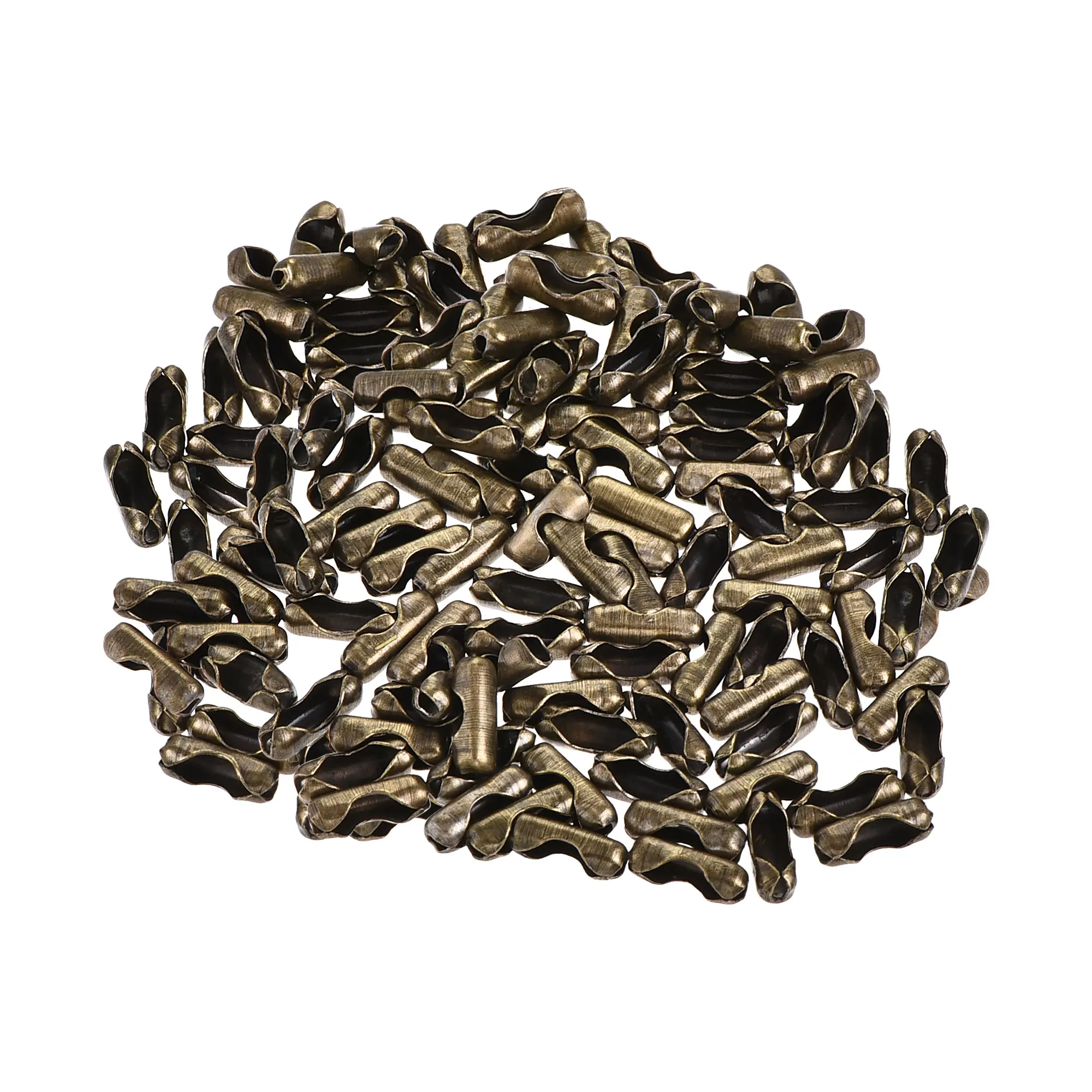 

Uxcell Ball Chain Connector 1.5mm Crimp Link Iron Electroplating Bronze 200 Pcs