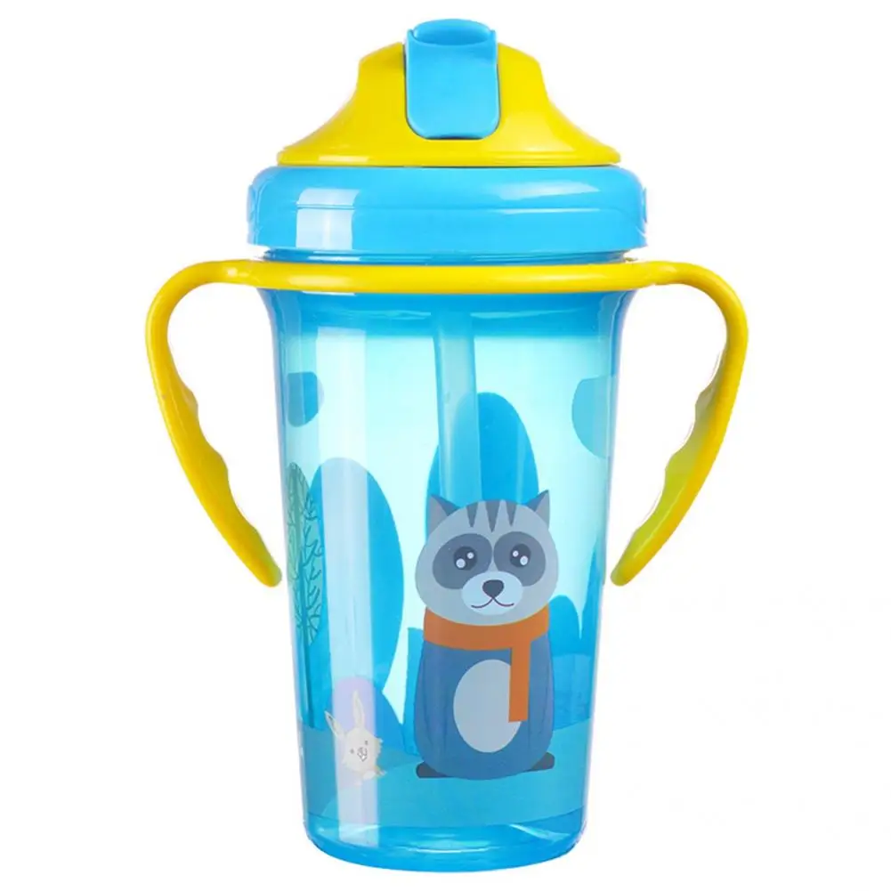 

BPA Free Lightweight Baby Feeding Sippy Bottle Reusable Children Bottle Cartoon Design Home Use