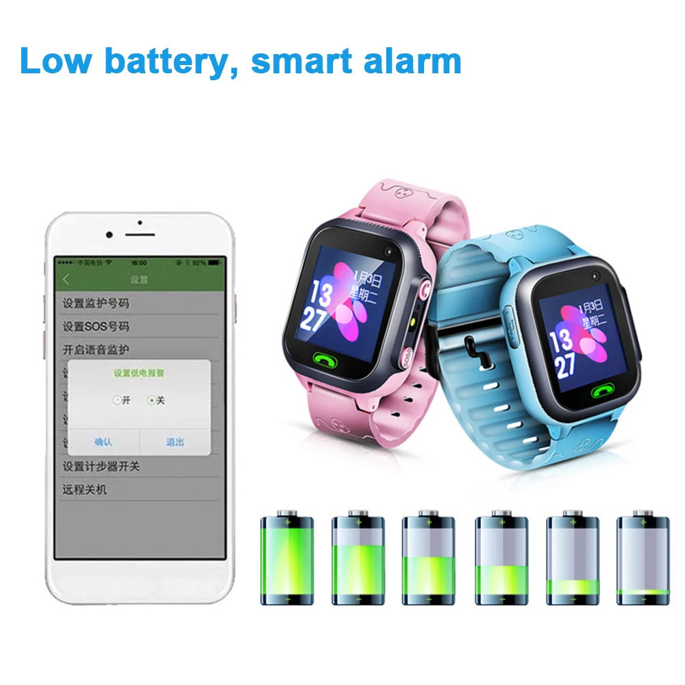 Детские Смарт часы с фонариком детские камерой экстренные вызовы GPS