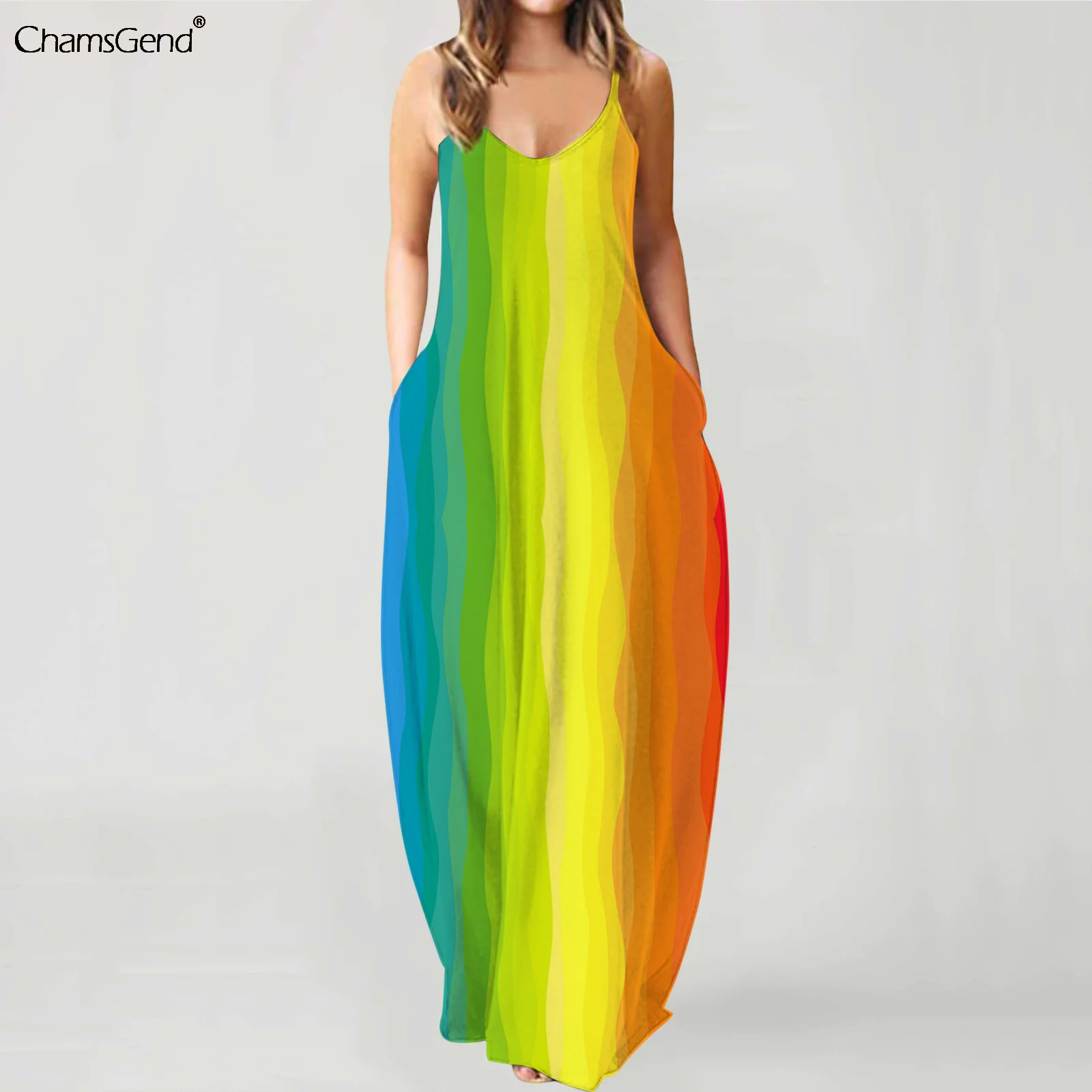 

Sexy Long Maxi Dress Women 2021 New Summer Sleeveless Printed Long Dress Fashion Big Swing Backless Streetwear Vestidos Mujer