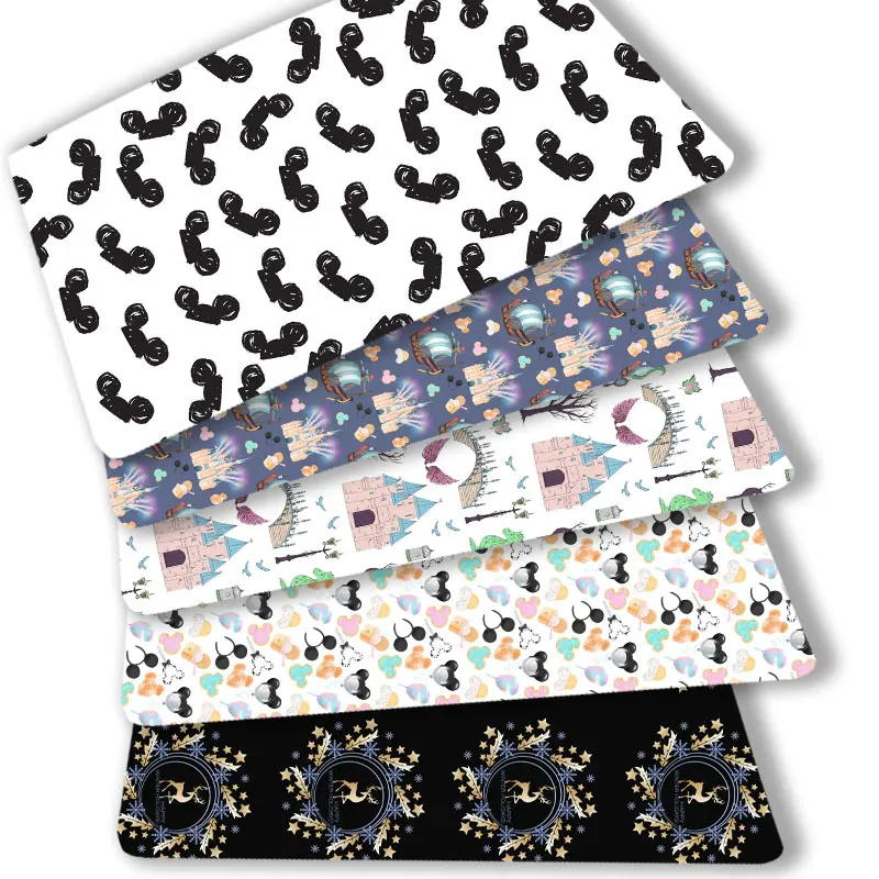 Полиэфирная хлопковая ткань дизайнерская с принтом для мультяшного аниме шитье