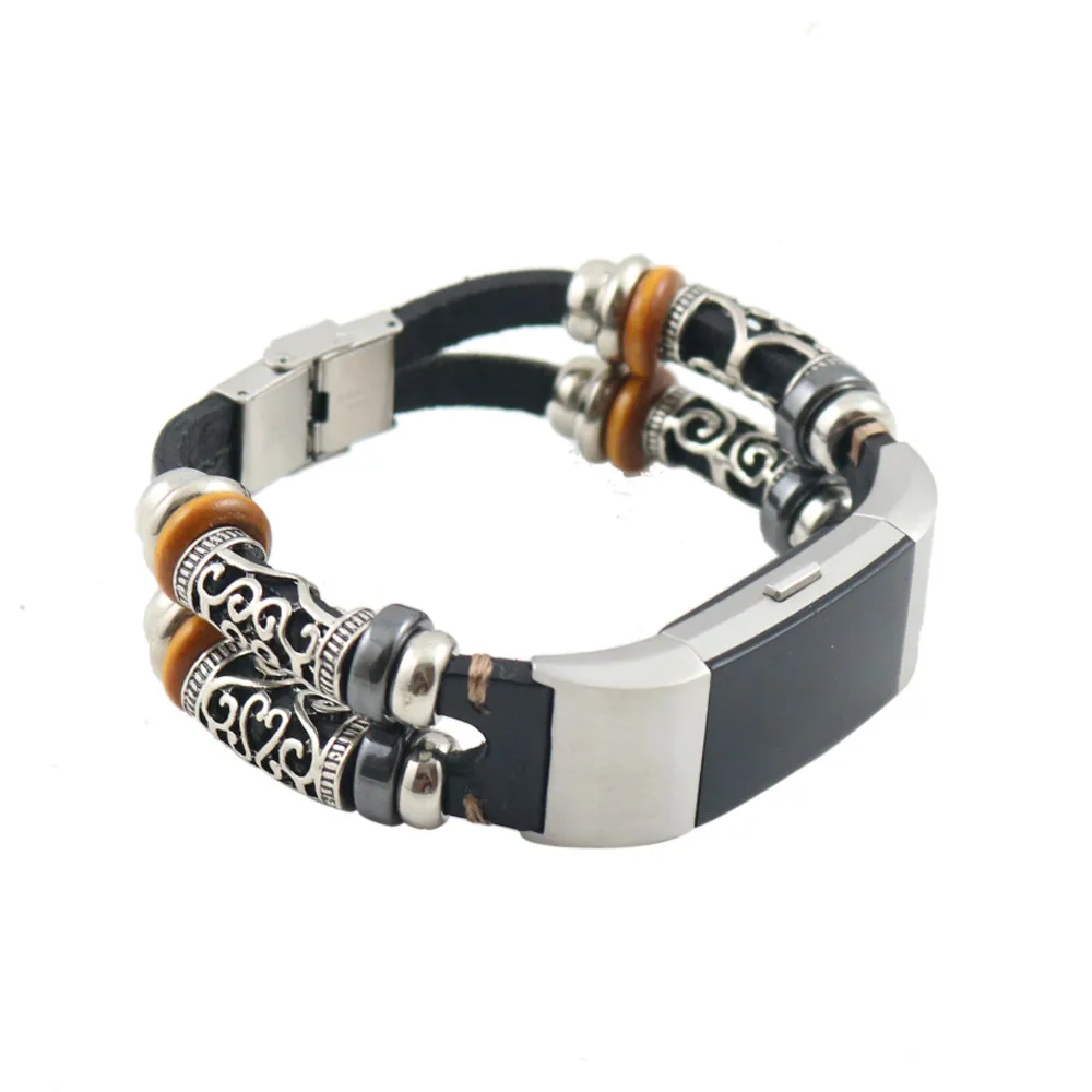 Сменный кожаный ремешок для браслета Fitbit Charge 2 модный спортивный браслет