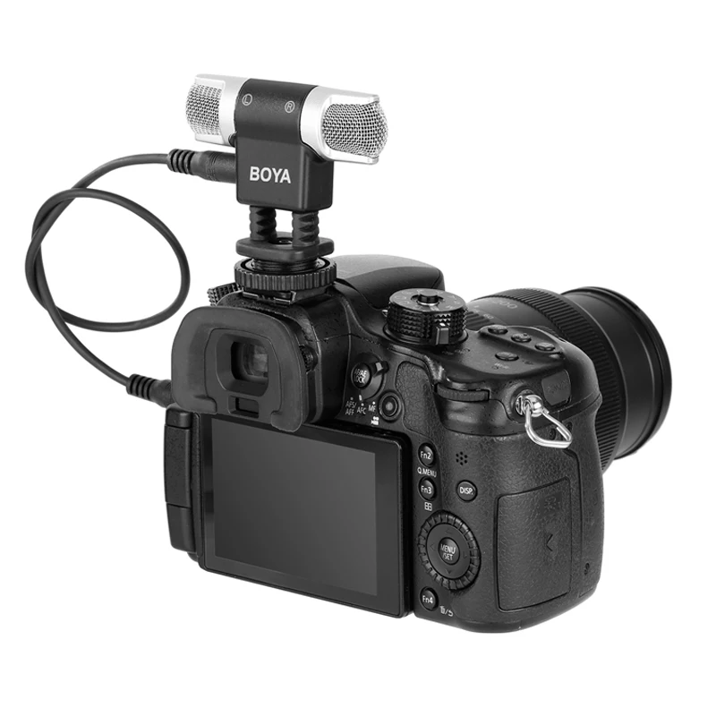 Двойной головной микрофон BOYA Стерео конденсаторный для записи iPhone 8 телефонов на