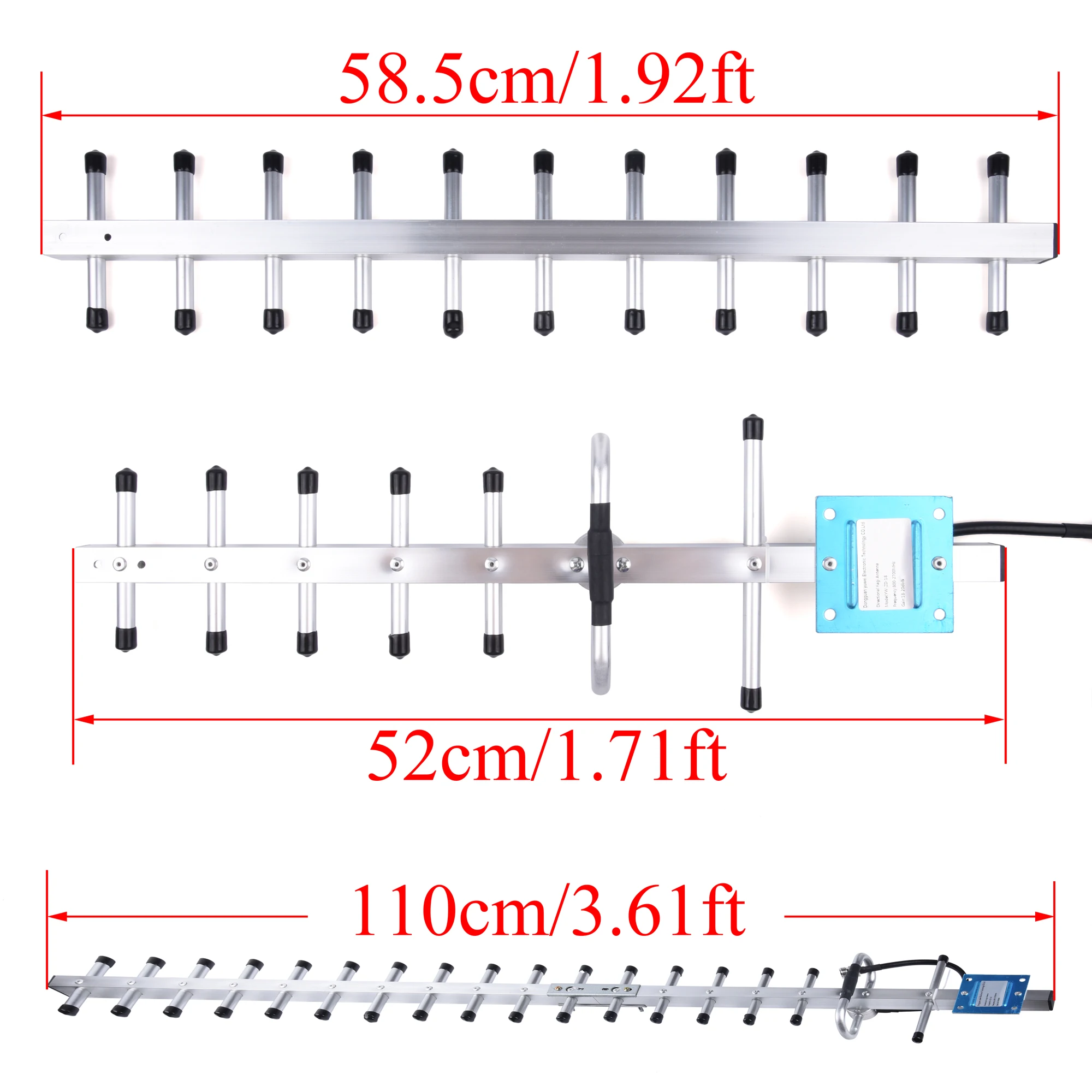20 дБи 2G/3G/4G Yagi антенна 824-2700 МГц N Женская внешняя для GSM UMTS LTE усилитель мобильного
