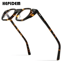 hepidem acetate glasses men retro vintage square eyeglasses frame women myopia optical prescription spectacles eyewear 9168