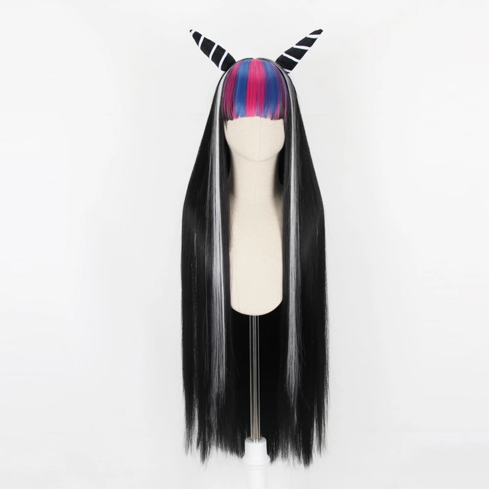 Парик для косплея Mioda Ibuki Danganronpa 2 термостойкий синтетический прямой разных цветов
