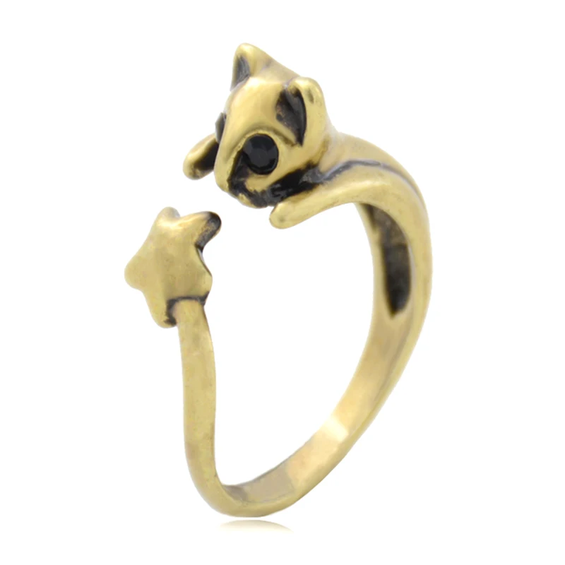 Винтажное кольцо в виде кошки | Украшения и аксессуары
