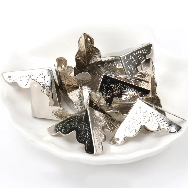 10 шт. серебряные металлические уголки для книг Скрапбукинг Фото Альбомы меню