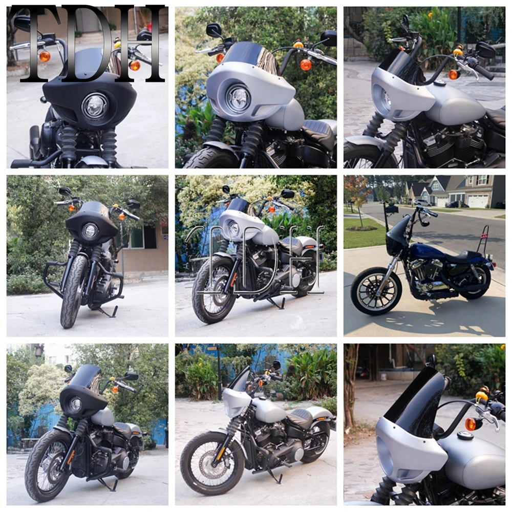 Высокого лобового стекла 5 75 ''мотоциклетная передняя лампа обтекателя маска