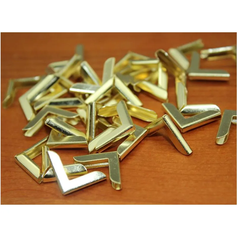 100 шт. Альбомы для скрапбукинга с золотой книгой меню углы протекторы