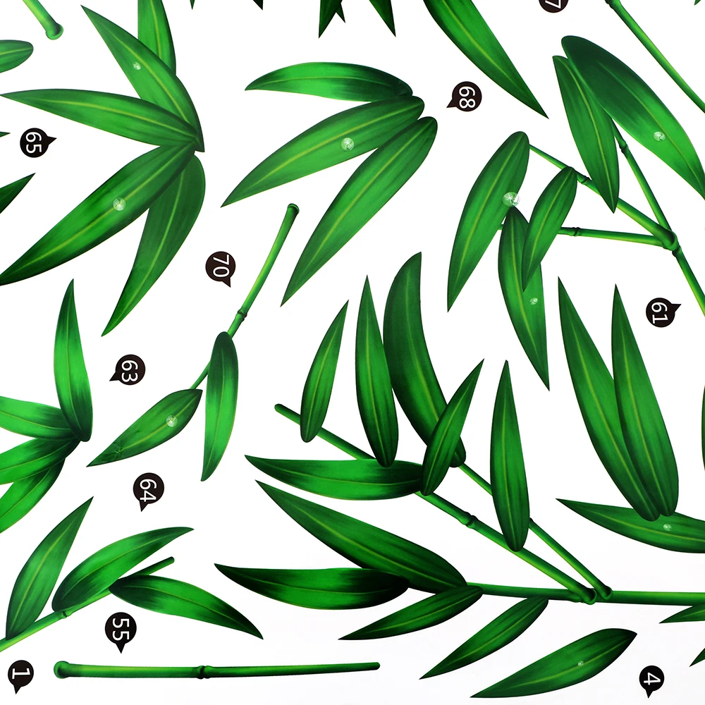 

HILIFE Home Decoration Accessories Bamboo Murals Waterproof Home Decoration Art 2 Pieces Wall Stickers Removable Stickers