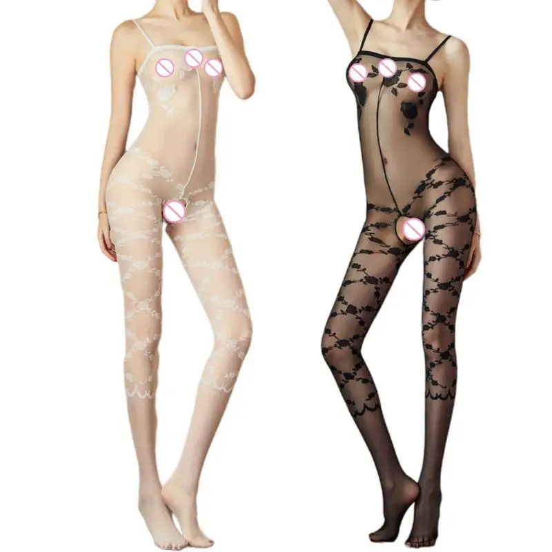 Женское соблазнительное прозрачное Сетчатое боди жаккардовое кружевное белье