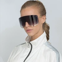 extra large integrated body goggles fashion trends windproof sunglasses female women men metal frame