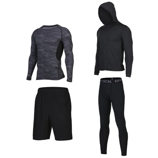 Vansydical, спортивный костюм для мужчин, s, спортивные костюмы для бега, компрессионные, Homme, для занятий в тренажерном зале, тренировочные костюмы для бега, мужская спортивная одежда - Цвет: TC0009