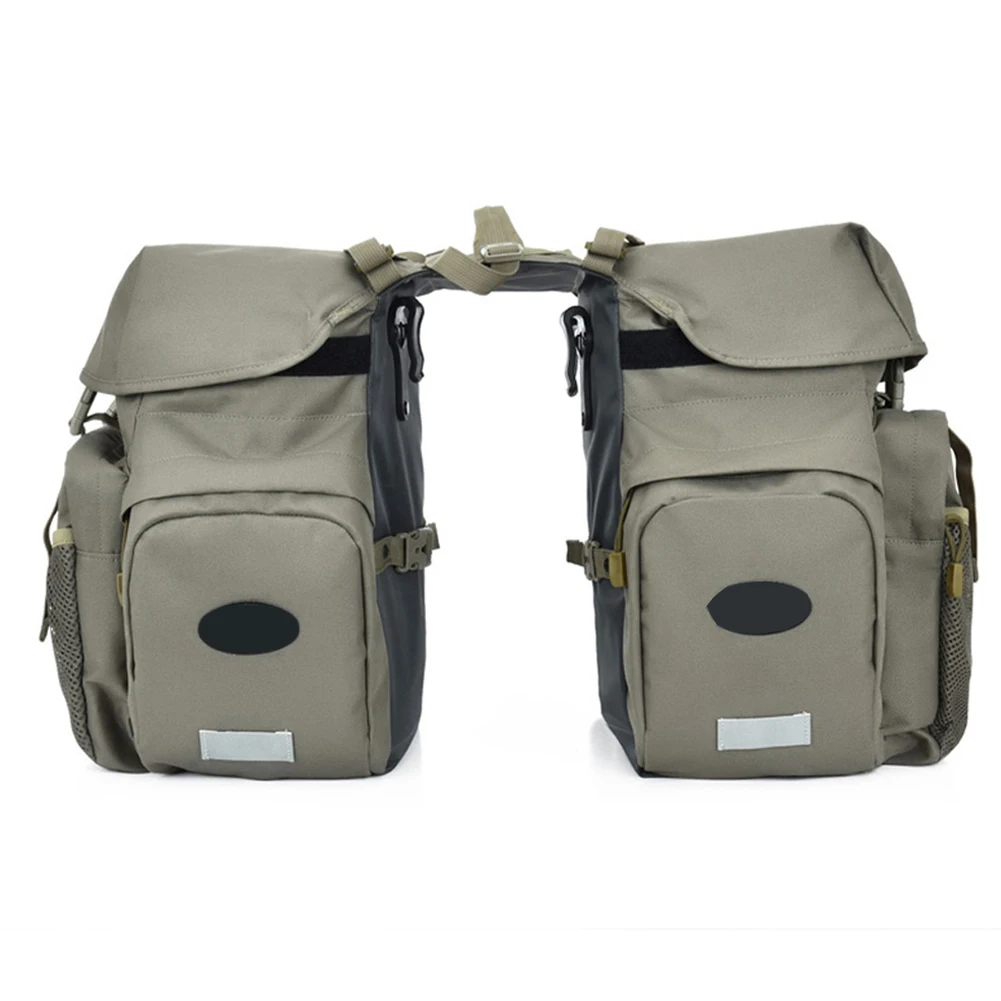 

Bike Carrying Wear Resistant Luggage Back Seat Bicycle Bag Rear Rack Cycling Night Reflective Pannier 2 In 1 50L Large Capacity