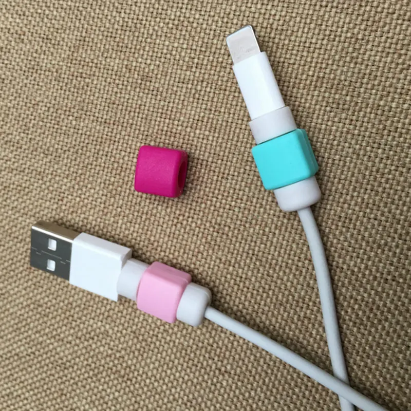 10 шт./компл. мини USB кабель протектор для iPhone 6/7/Plus iPad данных наушники кабели