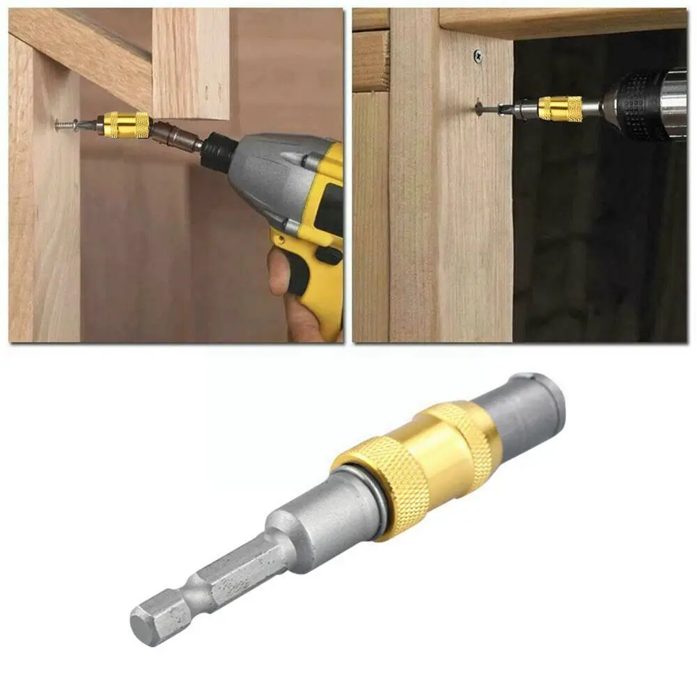 

1pcs Metal Magnetic Screw Drill Tip Adjustable Change Bit Quick Locking Screwdriver Hex Holder Bit and Pivot Pivot with Swi W0Y5