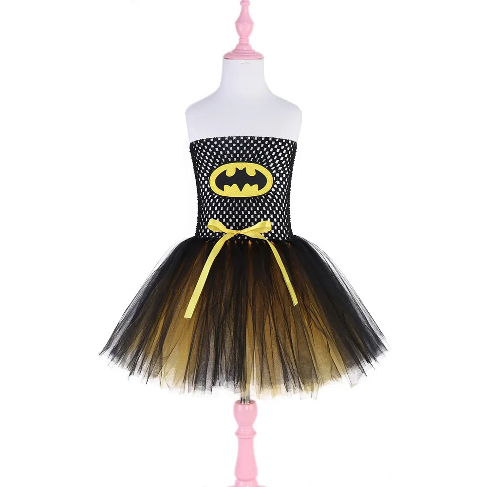 Для девочек С рисунком из аниме летучая мышь Робин вечерние Сетчатое платье