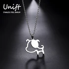 Изысканное ожерелье Unift для щенков и собак Очаровательное ожерелье из нержавеющей стали в форме животных прекрасные ювелирные изделия Аксессуары для девушек и женщин